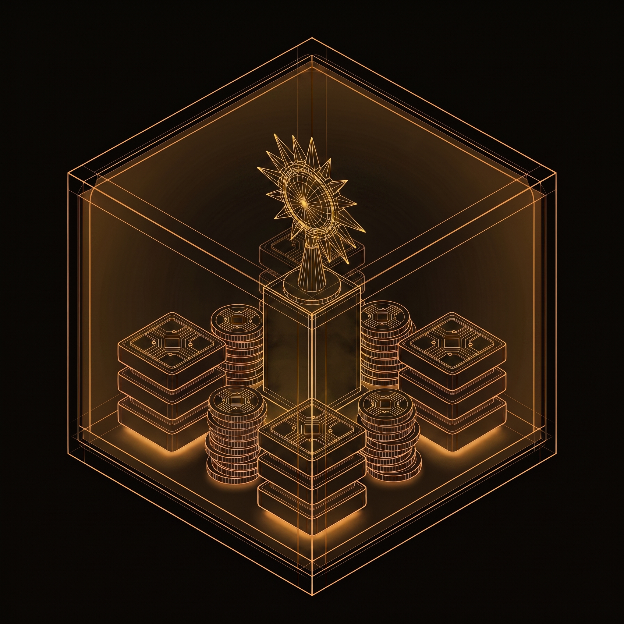 Stake gear isometric icon