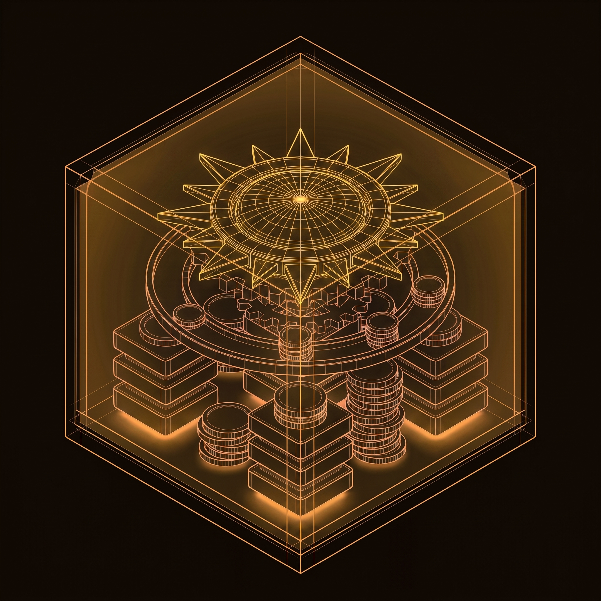 Rebase gear isometric icon
